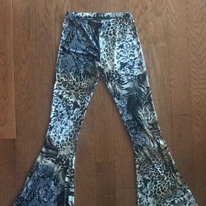 PYLO Multi print bell bottom pants